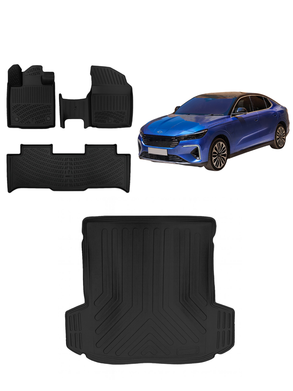 Rizline Togg T10F 2025 Sonrası 3D Bagaj Havuzu ve Paspas Siyah