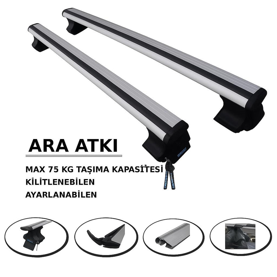 TrophyBars Kilitlenebilir Universal (120 cm) Gri Ara Atkı