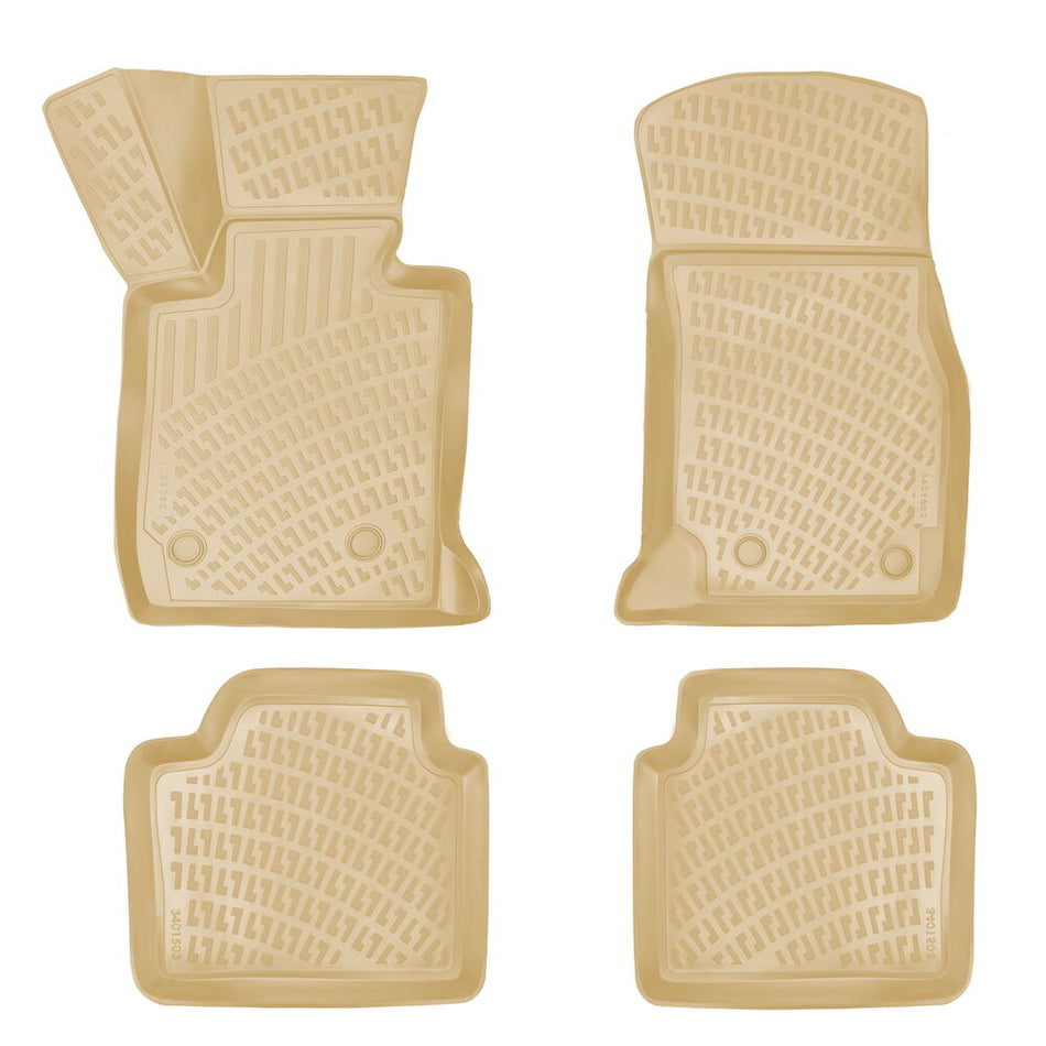 Rizline Bmw 3 Serisi E46 1997-2006 İle Uyumlu 3D Havuzlu Paspas Bej