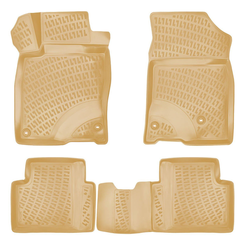 Rizline Honda Civic Sedan 2016-2021 İle Uyumlu 3D Havuzlu Paspas Bej