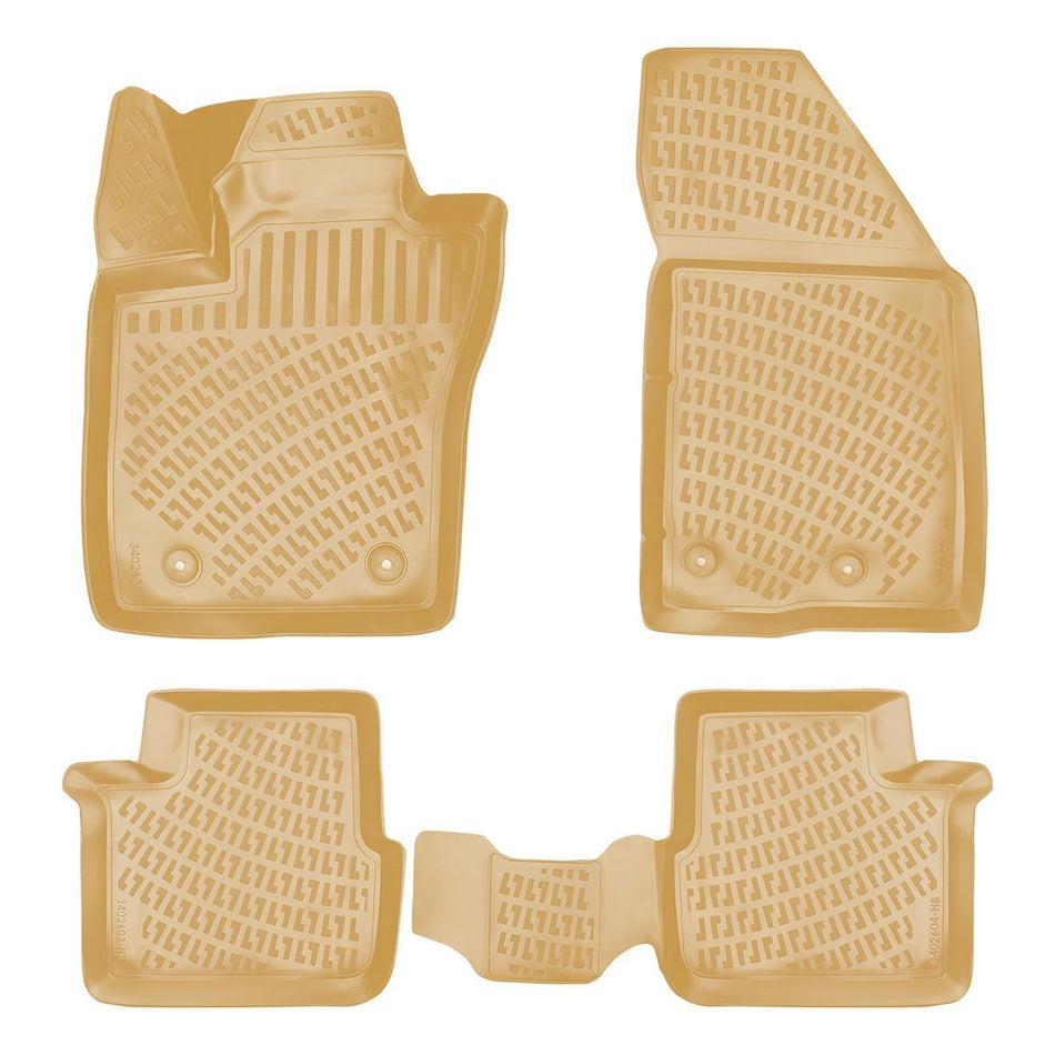 Rizline Fiat Egea Cross 2020 Sonrası İle Uyumlu 3D Havuzlu Paspas Bej