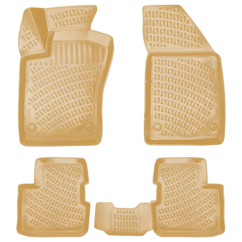 Rizline Fiat Egea Sedan 2015 Sonrası İle Uyumlu 3D Havuzlu Paspas Bej