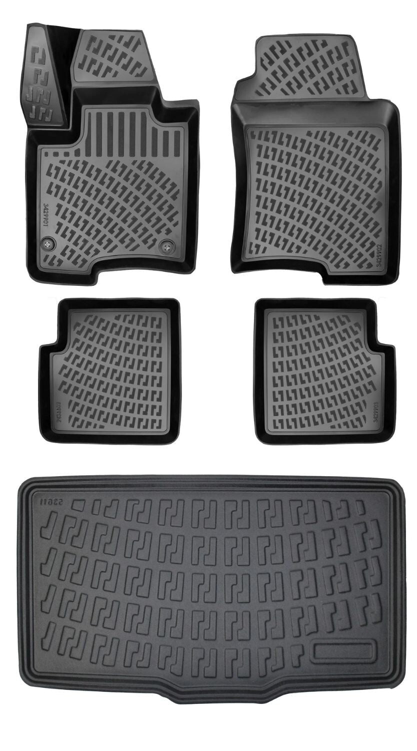 Rizline Fiat Panda Hibrit 2020 Sonrası 3D Araca Özel Paspas ve Bagaj Havuzu Bmy