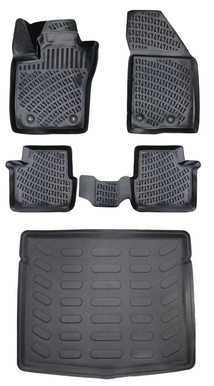 Rizline Fiat Egea Hb Stepneli Bagaj 2015 Sonrası 3D Araca Özel Paspas ve Bagaj Havuzu Bmy