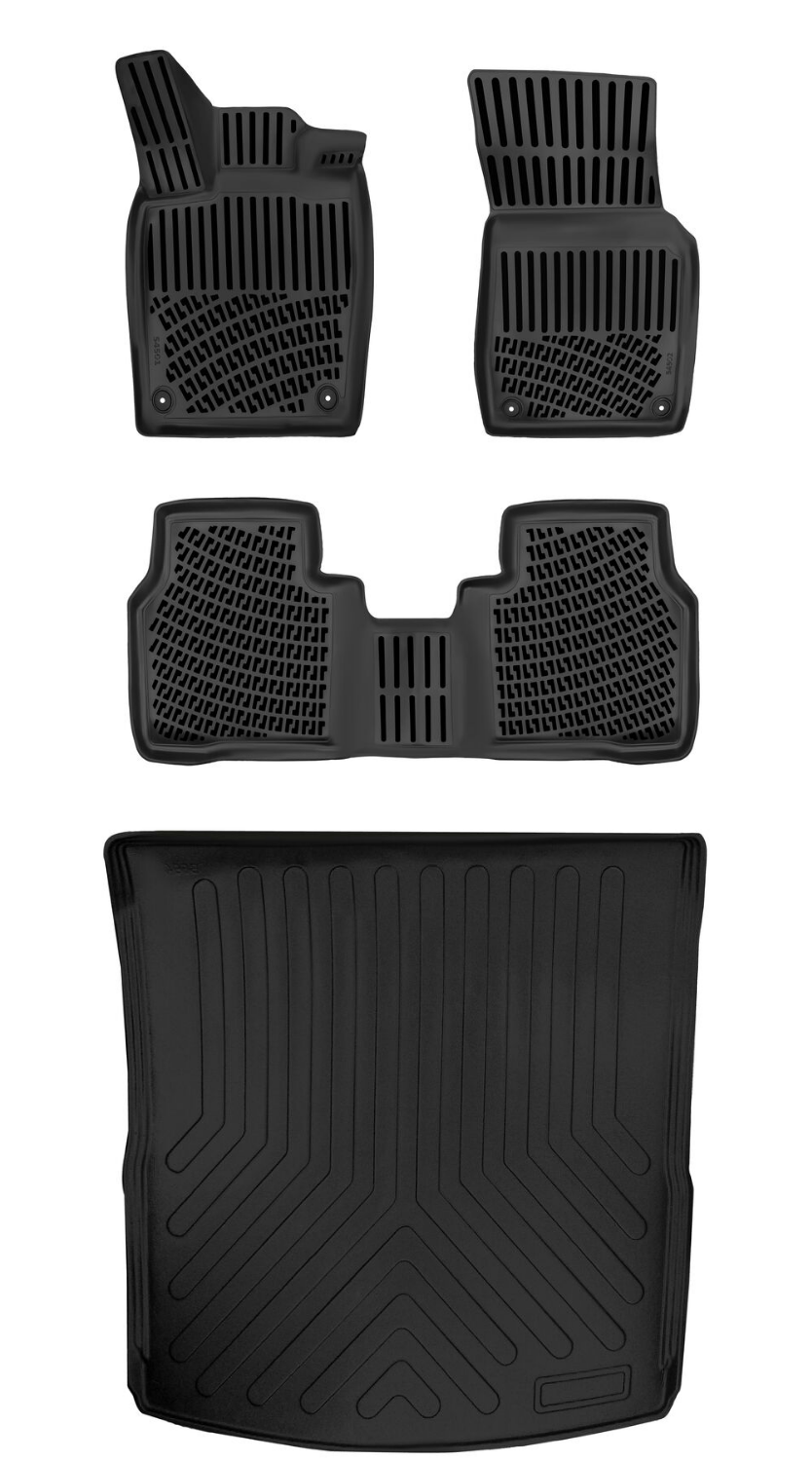 Rizline Volkswagen Id.7 Sedan 2023 Sonrası (Üst) 3D Araca Özel Paspas ve Bagaj Havuzu Set Bmy