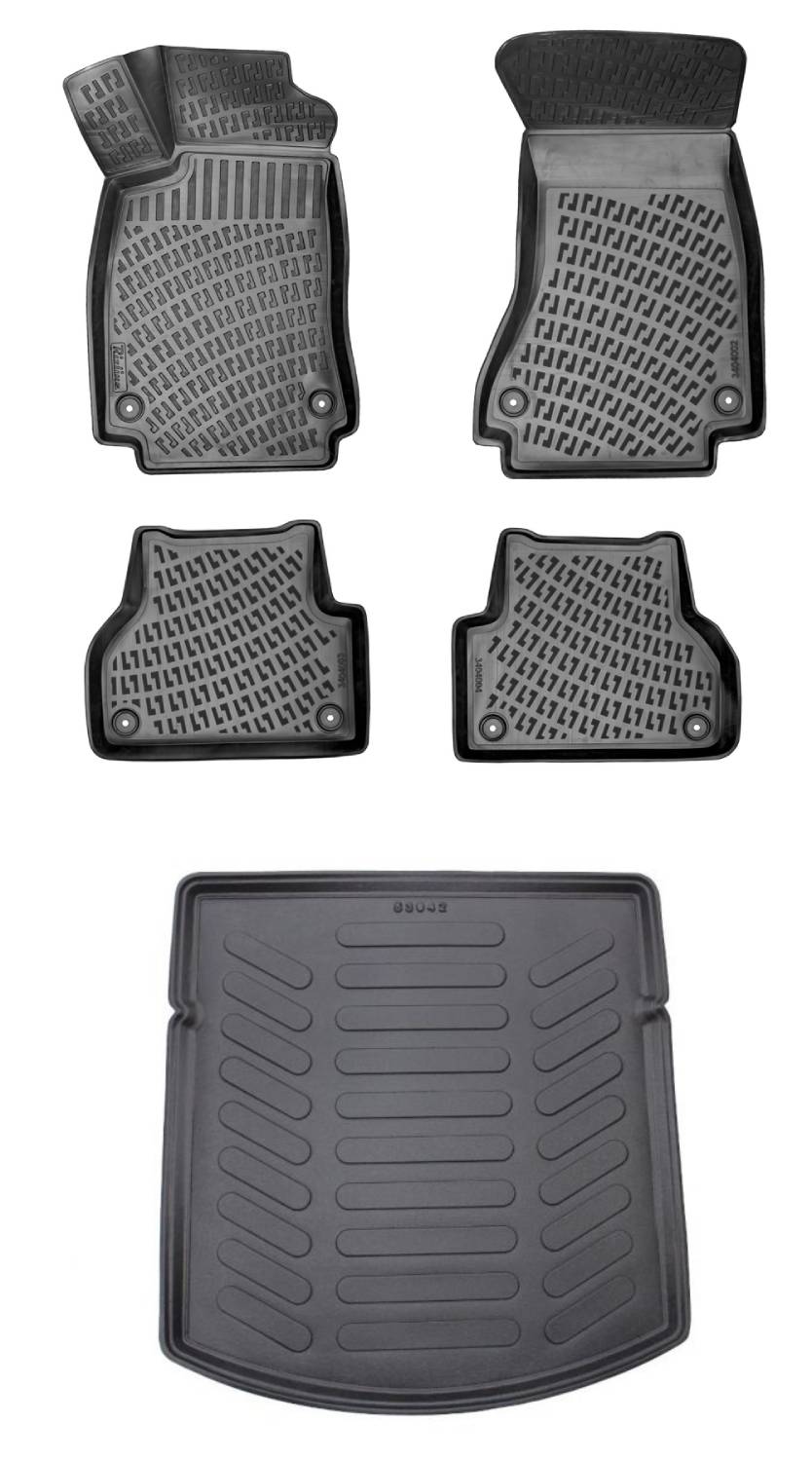 Rizline Audi A4 B9 2016 Sonrası 3D Araca Özel Paspas ve Bagaj Havuzu Bmy