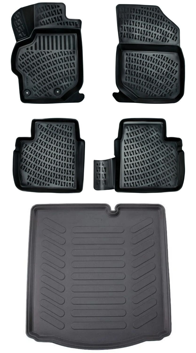 Rizline Citroen C-Elysee 2012 Sonrası 3D Araca Özel Paspas ve Bagaj Havuzu Bmy