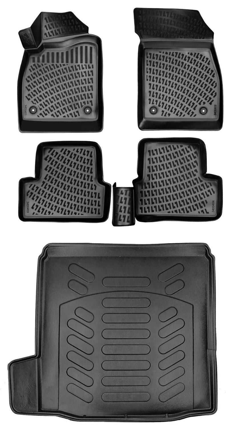 Rizline Chevrolet Cruze Sedan Tek Kulak 2008-2016 3D Araca Özel Paspas ve Bagaj Havuzu Bmy