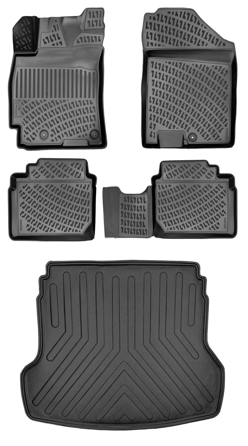 Rizline Kia Forte Fixed Rear Seat 2019-2023 3D Araca Özel Paspas ve Bagaj Havuzu Bmy