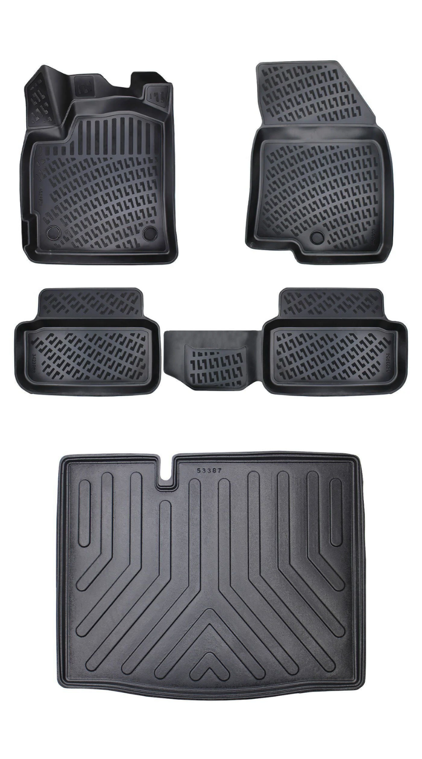 Rizline Dacia Sandero 2020 Sonrası 3D Araca Özel Paspas ve Bagaj Havuzu Bmy