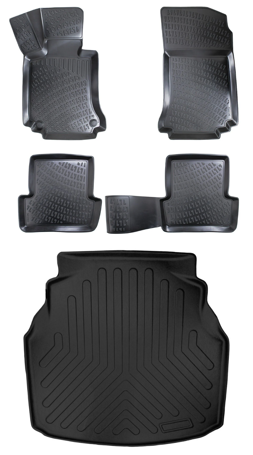 Rizline Mercedes C Serisi W204 Plastik Setli Bagaj 2007-2014 3D Araca Özel Paspas ve Bagaj Havuzu Bmy