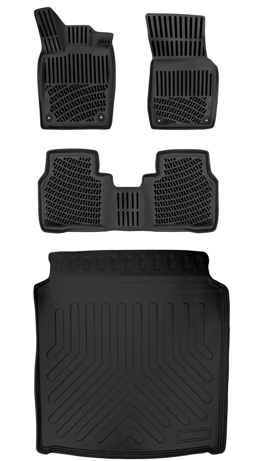 Rizline Volkswagen Id.7 Sedan 2023 Sonrası (Alt) 3D Araca Özel Paspas ve Bagaj Havuzu Set Bmy