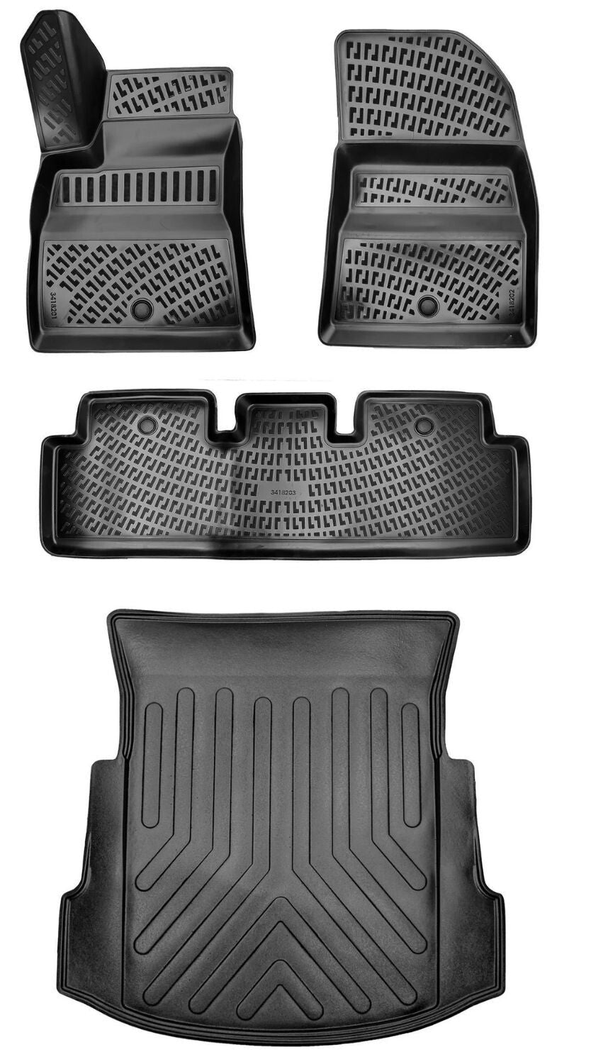 Rizline Tesla Model 3 2017 Sonrası 3D Araca Özel Paspas ve Bagaj Havuzu Bmy