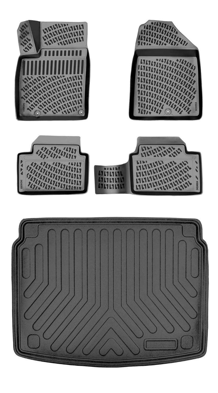 Rizline Kia Ceed Hb Yeni Logo Stepnesiz Alt 2022 Sonrası 3D Araca Özel Paspas ve Bagaj Havuzu Bmy