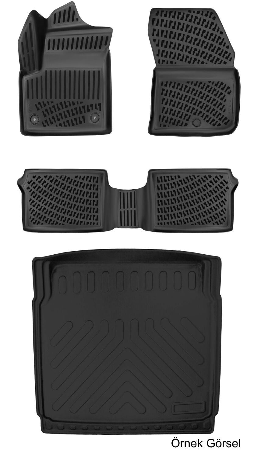 Rizline Citroen C3 Aircross 2025 Sonrası Elektrikli (Üst) 3D Araca Özel Paspas ve Bagaj Havuzu Set Bmy