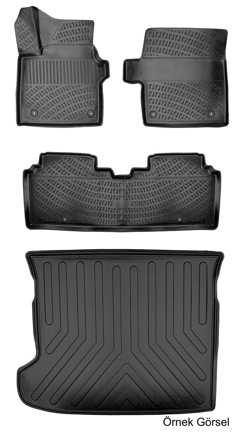 Rizline Kia Ev6 2024 Sonrası (Üst) 3D Araca Özel Paspas ve Bagaj Havuzu Set Bmy