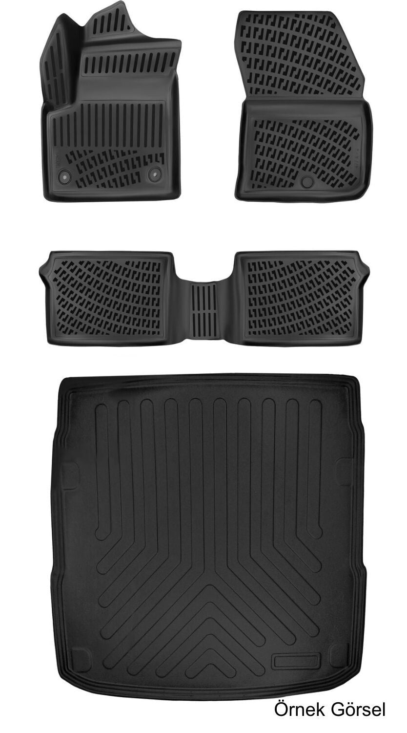 Rizline Opel Frontera Elektrikli 2025 Sonrası (Üst) 3D Araca Özel Paspas ve Bagaj Havuzu Set Bmy