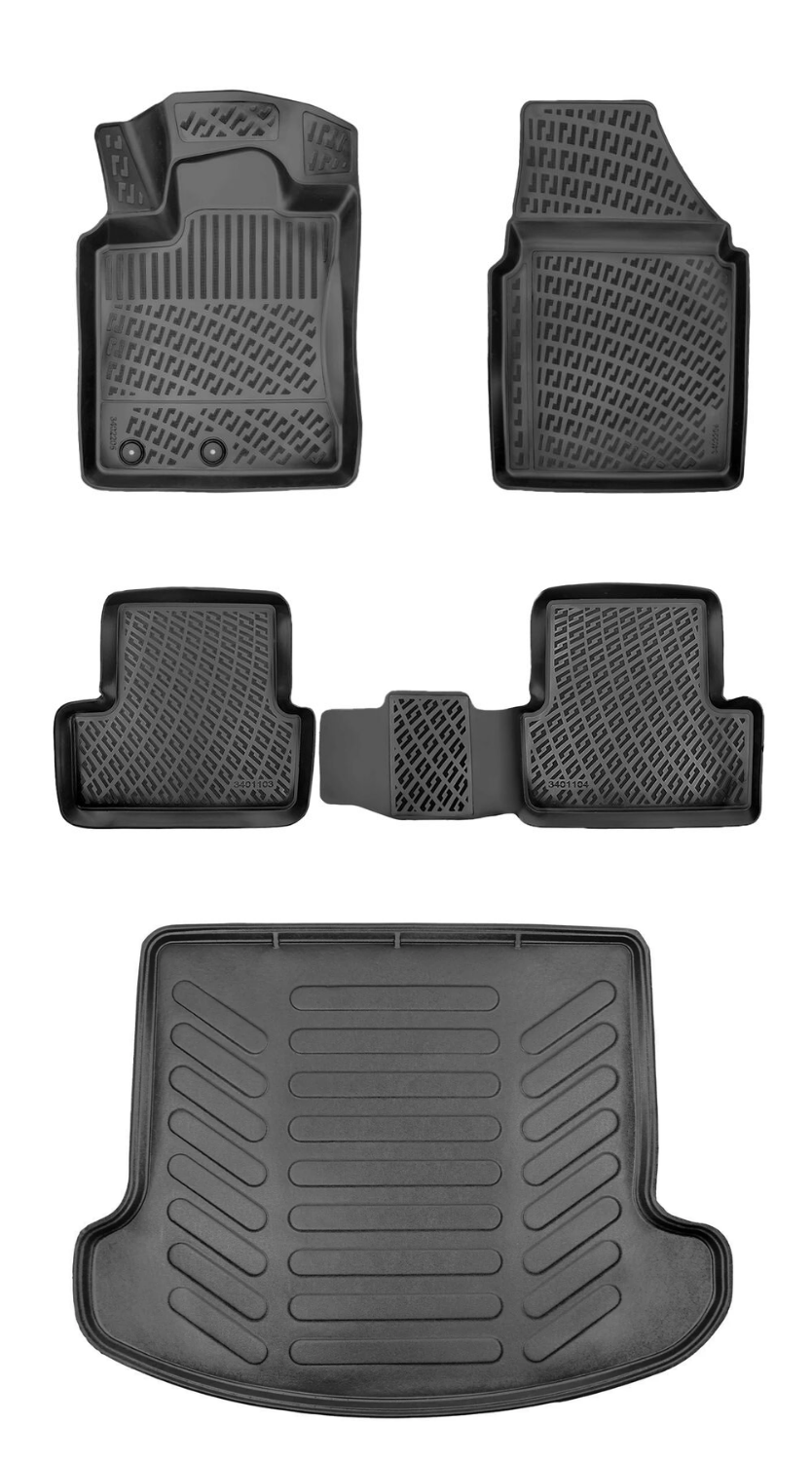 Rizline Nissan Qashqai + 2 2006-2013 3D Araca Özel Paspas ve Bagaj Havuzu Bmy