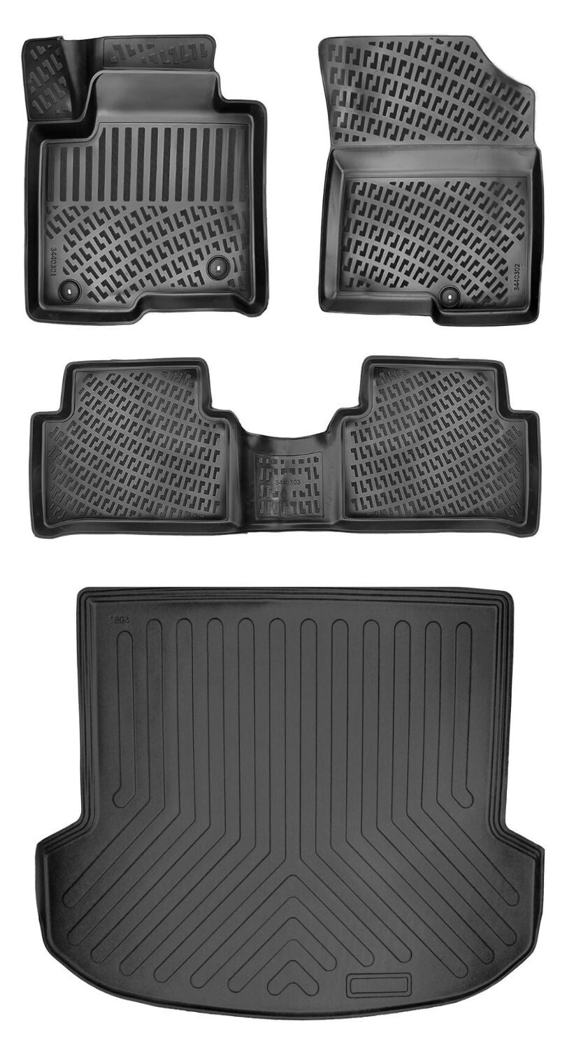 Rizline Kia Sorento 2021 Sonrası Hybrid 5 Koltuklu (5 Kişilik Araç) 3D Araca Özel Paspas ve Bagaj Havuzu Set Bmy