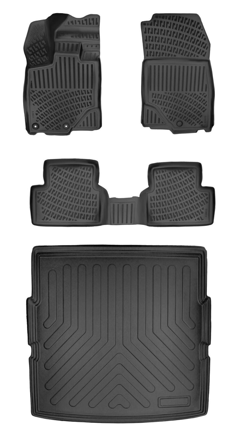 Rizline Peugeot 3008 2024 Sonrası Hybrid (Alt) 3D Araca Özel Paspas ve Bagaj Havuzu Set Bmy