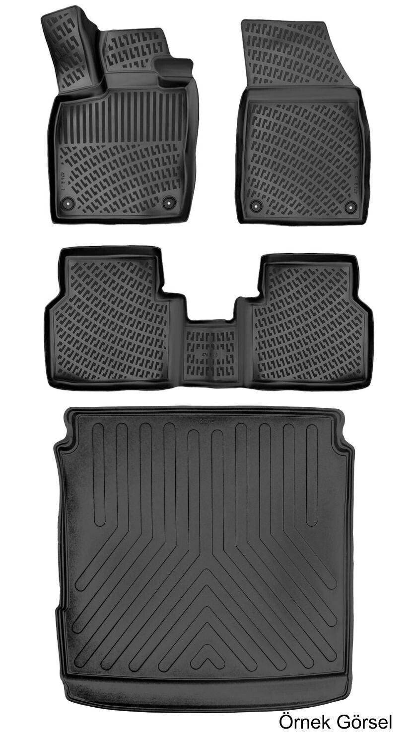 Rizline Volkswagen Id.4 (Elektrikli) 2021 Sonrası (Üst) 3D Araca Özel Paspas ve Bagaj Havuzu Set Bmy