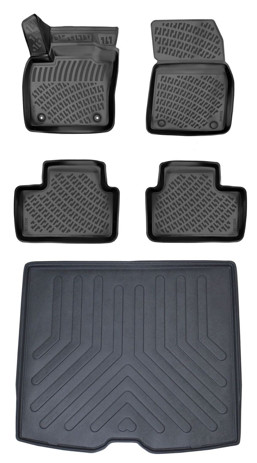 Rizline Volvo EX40 2024 Sonrası Elektrikli 3D Araca Özel Paspas ve Bagaj Havuzu Set Bmy