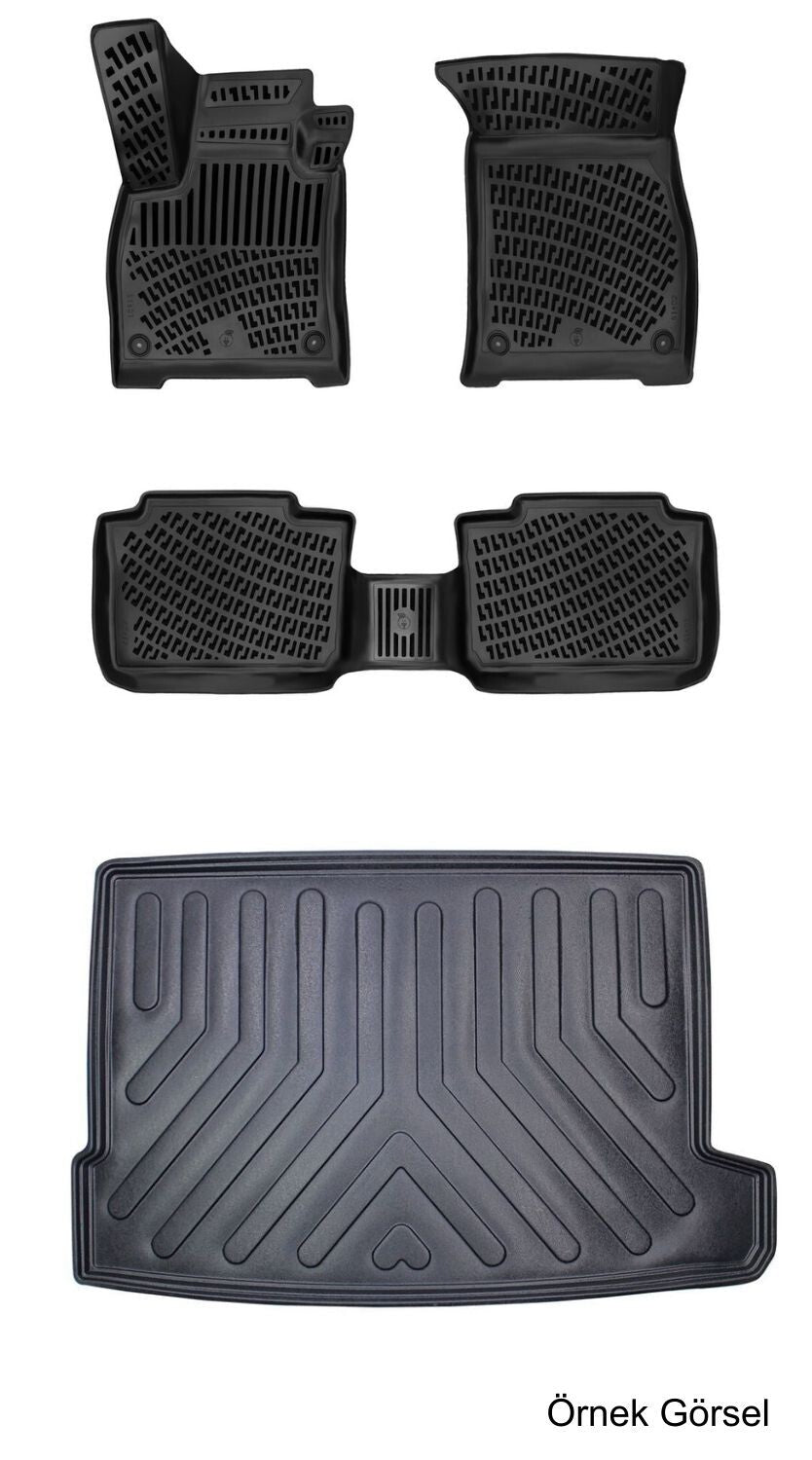 Rizline Bmw 1 Serisi F70 2024 Sonrası (Üst) 3D Araca Özel Paspas ve Bagaj Havuzu Set Bmy