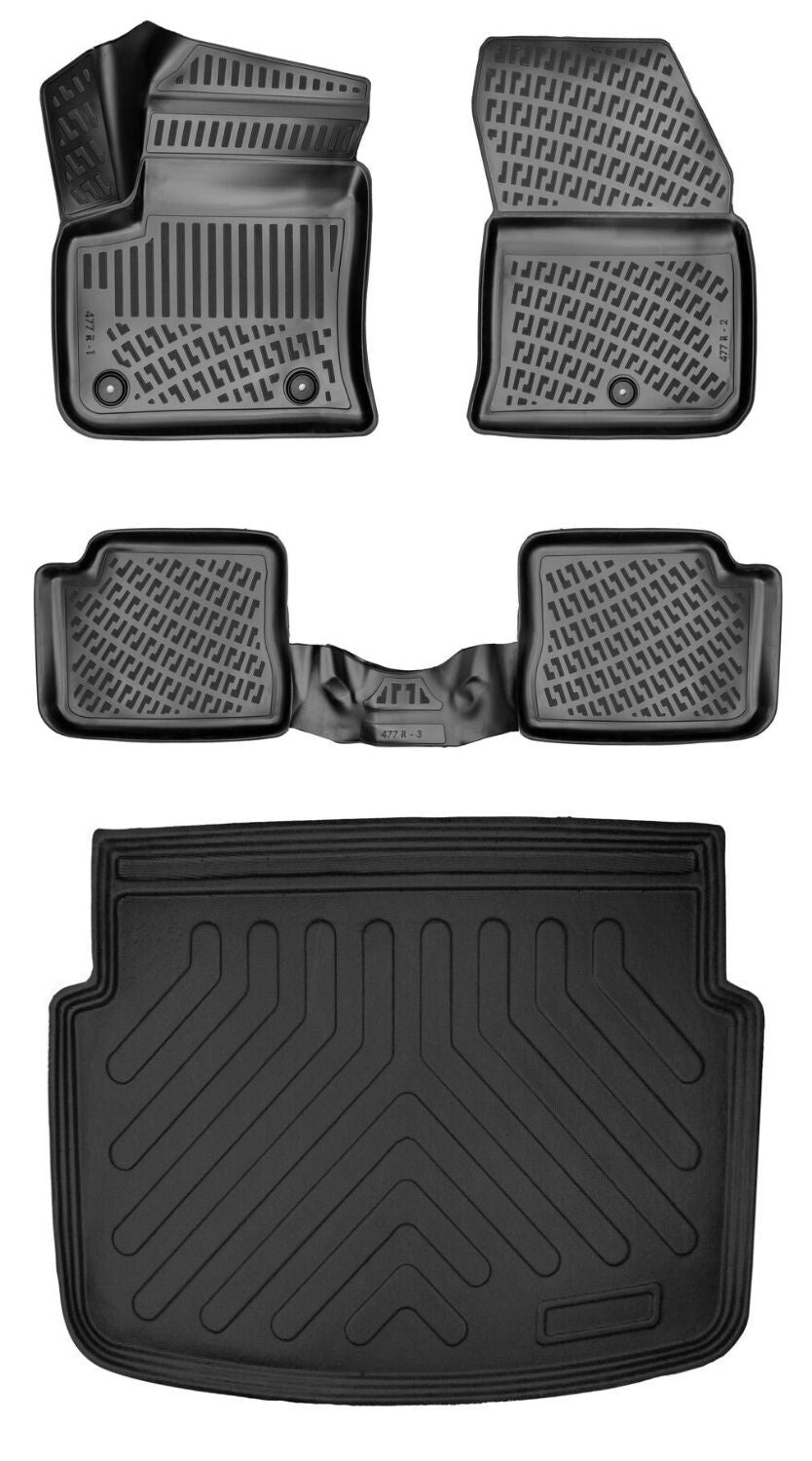 Rizline Alfa Romeo Junior Ibrida 2024 Sonrası (Alt) 3D Araca Özel Paspas ve Bagaj Havuzu Set Bmy