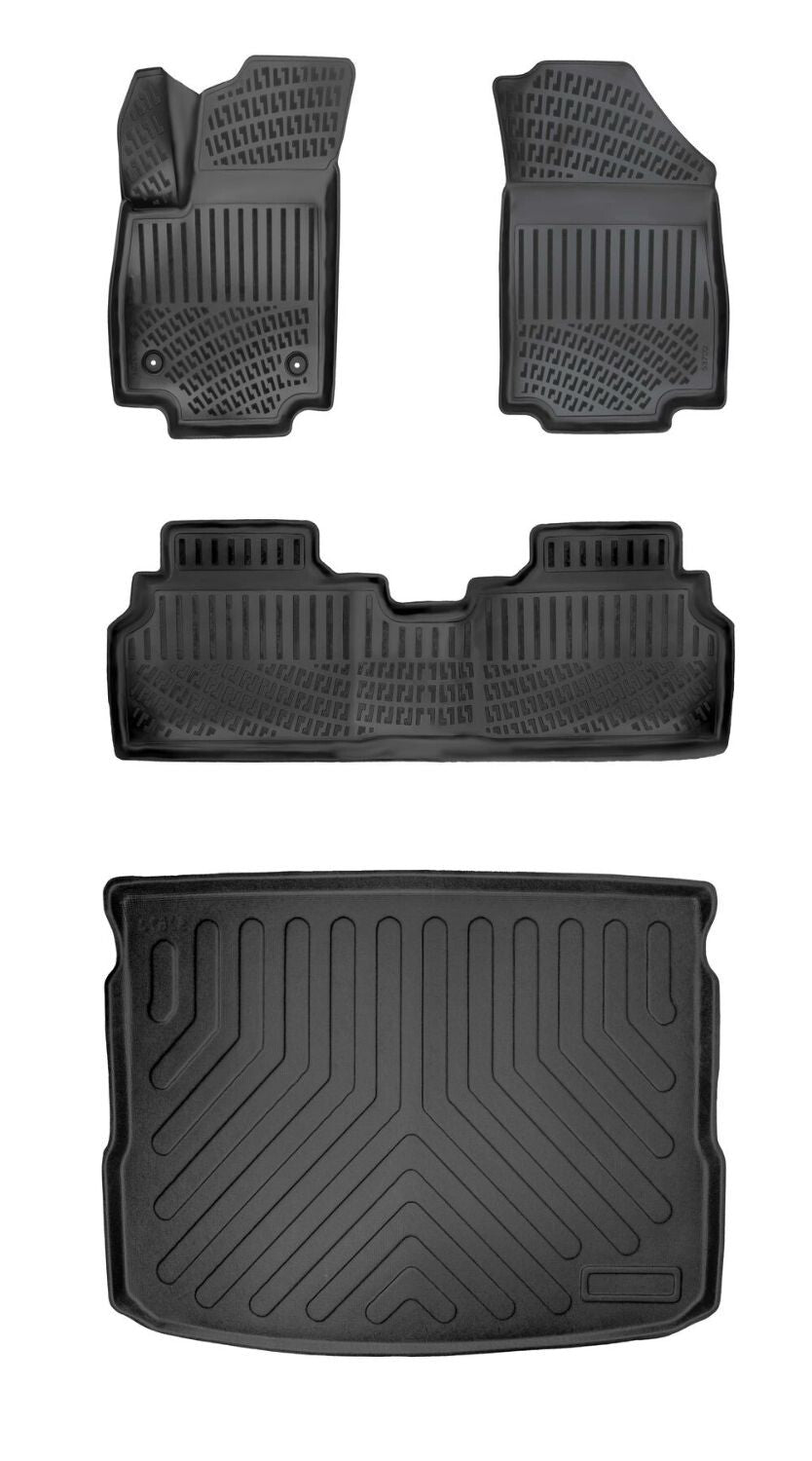 Rizline Kia Ev3 2024 Sonrası (Üst) 3D Araca Özel Paspas ve Bagaj Havuzu Set Bmy