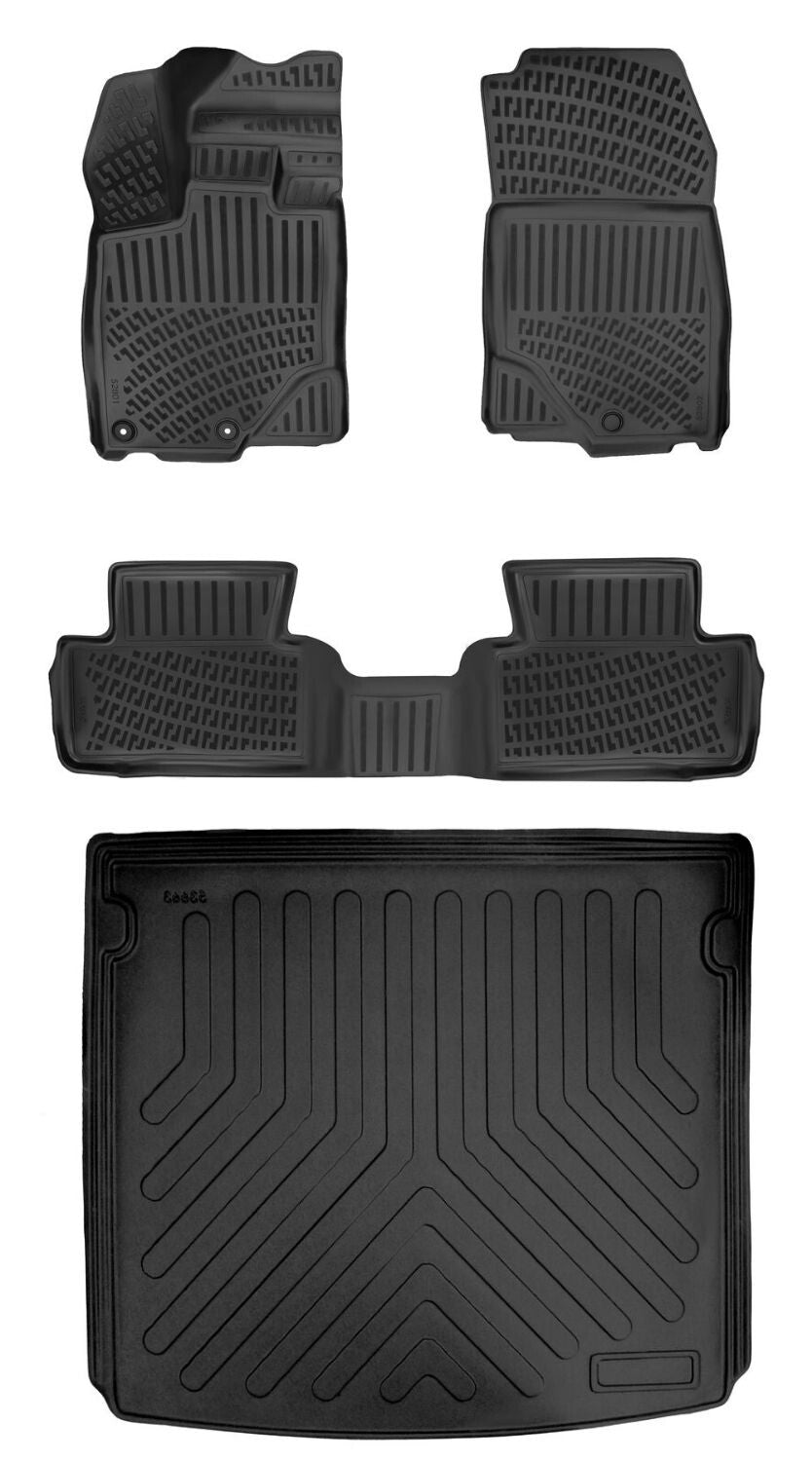 Rizline Peugeot 3008 2024 Sonrası Elektrikli (Üst) 3D Araca Özel Paspas ve Bagaj Havuzu Set Bmy