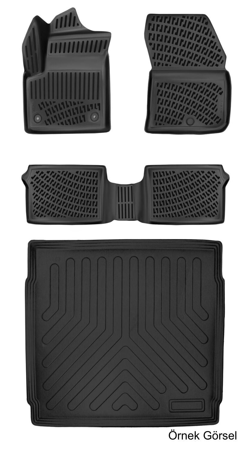 Rizline Opel Frontera Elektrikli 2025 Sonrası (Alt) (Sabit Zemin) 3D Araca Özel Paspas ve Bagaj Havuzu Set Bmy