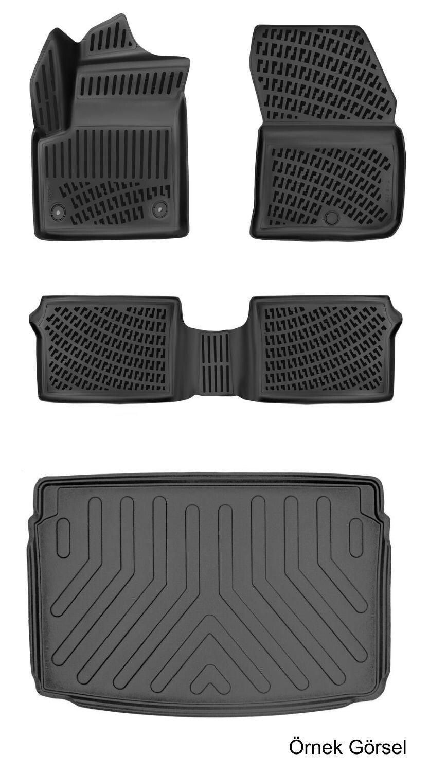 Rizline Audi A1 Sportback 2018 Sonrası (Üst) 3D Araca Özel Paspas ve Bagaj Havuzu Set Bmy