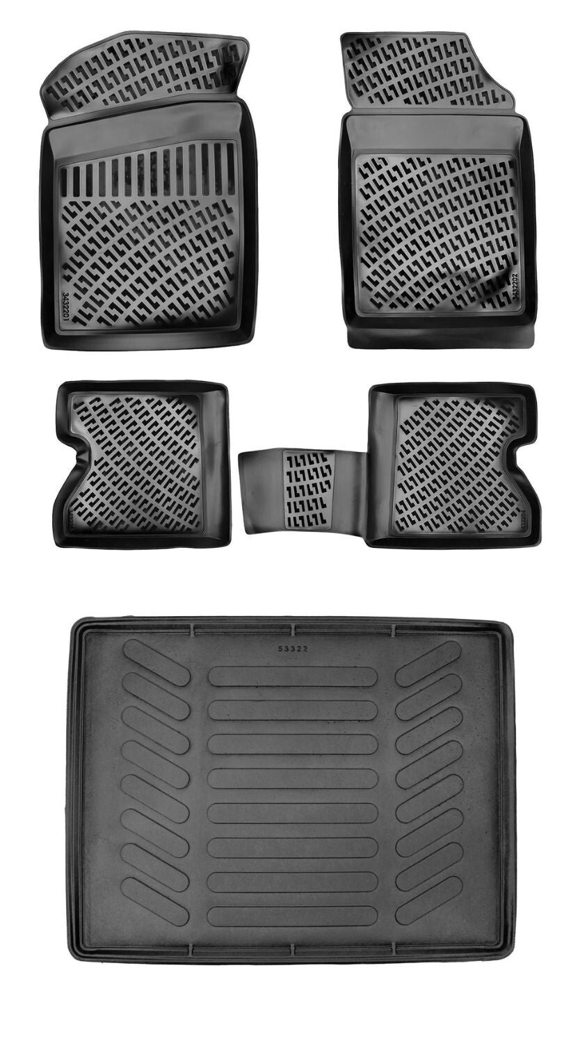 Rizline Renault Kangoo 1997-2007 3D Araca Özel Paspas ve Bagaj Havuzu Set Bmy