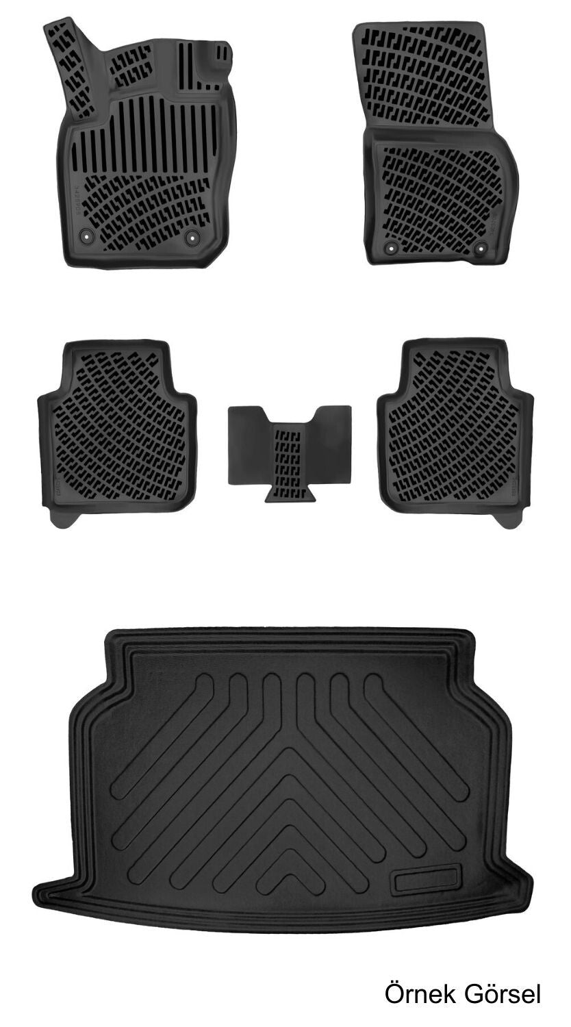 Rizline Mg3 2024 Sonrası (Sabit Zemin) 3D Araca Özel Paspas ve Bagaj Havuzu Set Bmy