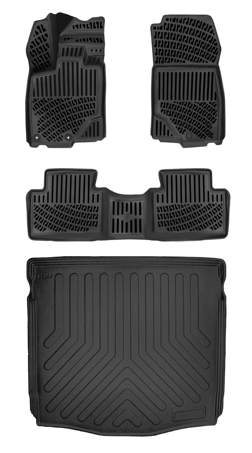 Rizline Opel Grandland Ev 2025 Sonrası (Üst) 3D Araca Özel Paspas ve Bagaj Havuzu Set Bmy