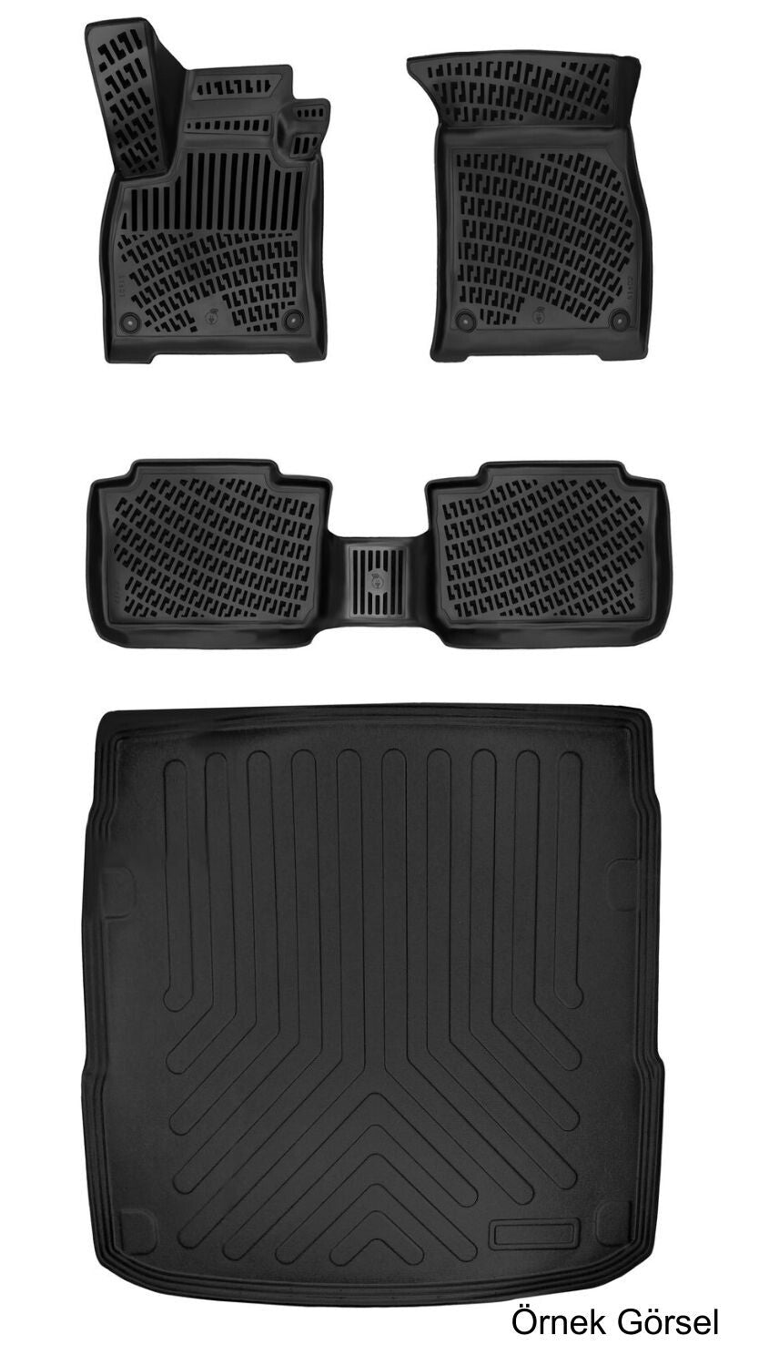 Rizline Audi Q8 Sportback E-Tron 2024 Sonrası 3D Araca Özel Paspas ve Bagaj Havuzu Set Bmy