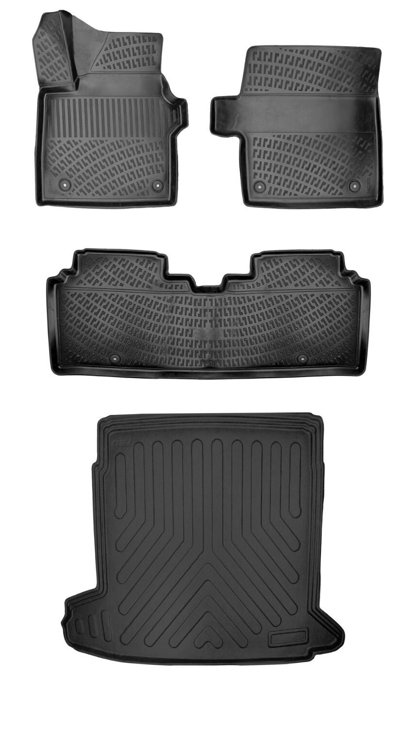 Rizline Kia Ev6 2024 Sonrası (Alt) 3D Araca Özel Paspas ve Bagaj Havuzu Set Bmy