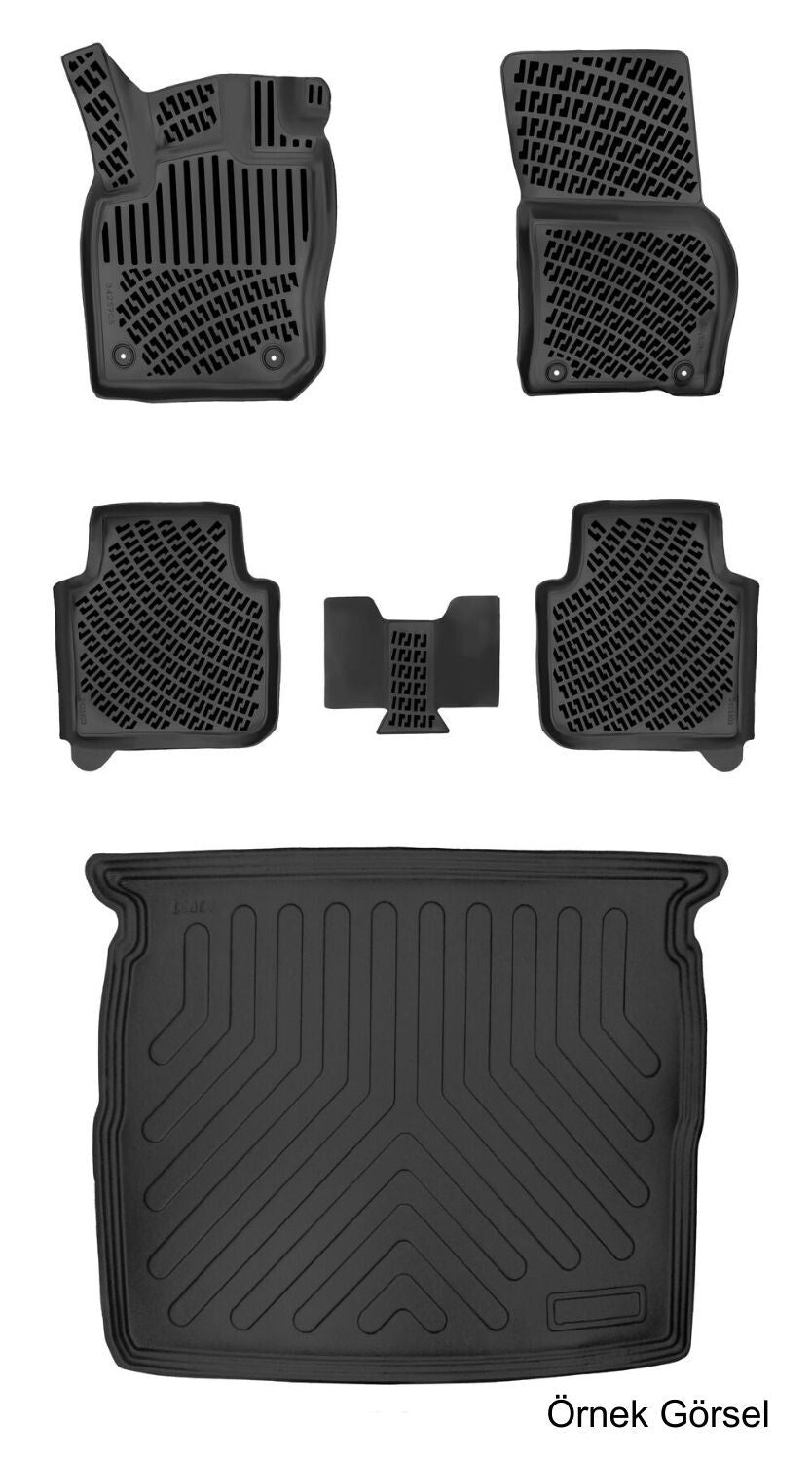 Rizline Opel Frontera Mhev 2025 Sonrası (Üst) 3D Araca Özel Paspas ve Bagaj Havuzu Set Bmy