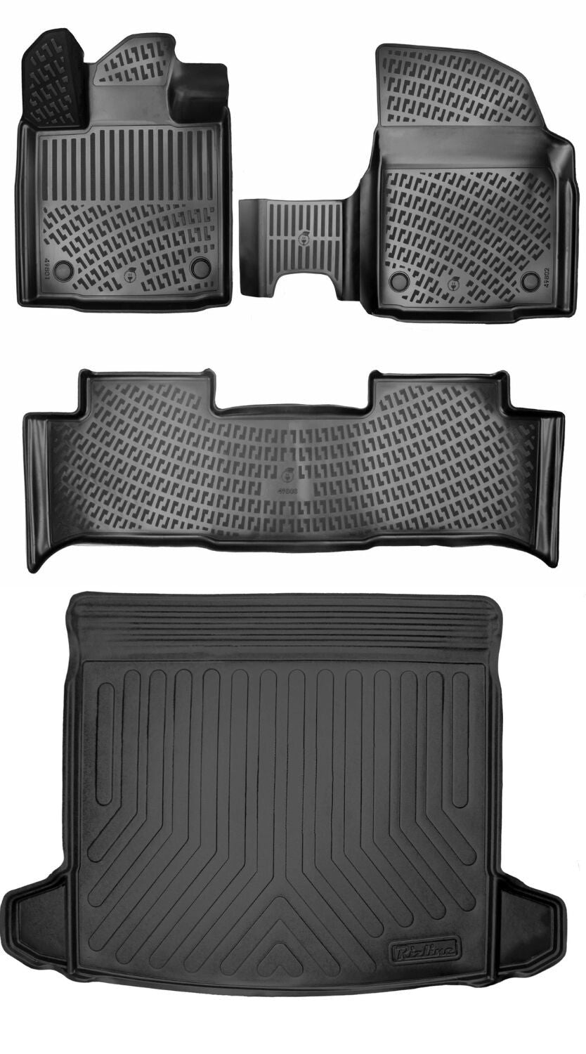 Rizline Togg T10X 2023 Sonrası 3D Bagaj Havuzu ve Paspas Siyah