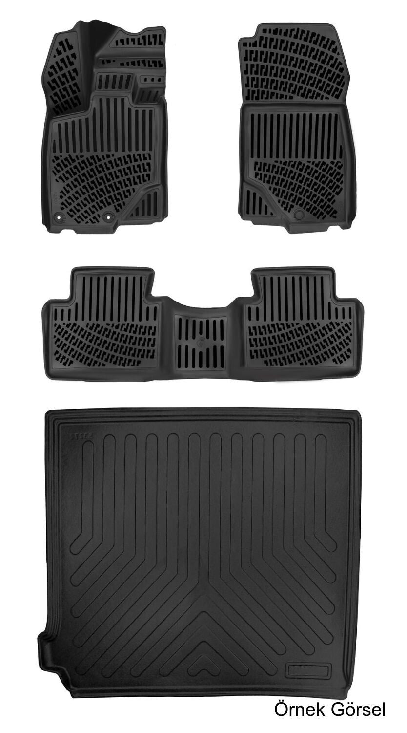 Rizline Peugeot 5008 2024 Sonrası Ev 5 Koltuklu 3D Araca Özel Paspas ve Bagaj Havuzu Set Bmy