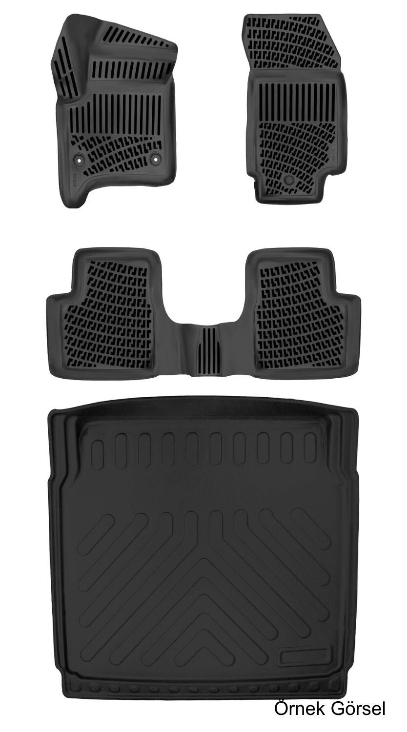 Rizline Citroen C3 Aircross 2025 Sonrası Hybrid (Alt) 3D Araca Özel Paspas ve Bagaj Havuzu Set Bmy