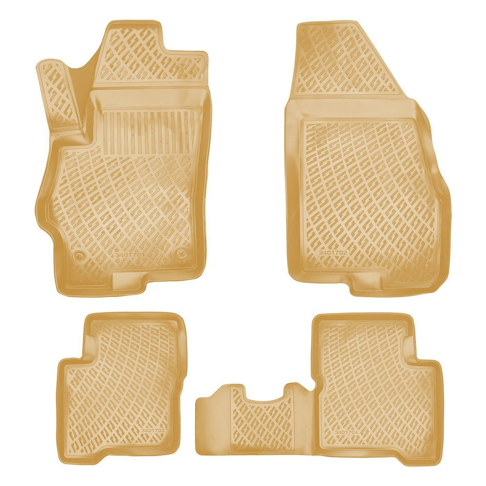 Rizline Fiat Linea 2007 Sonrası İle Uyumlu 3D Havuzlu Paspas Bej