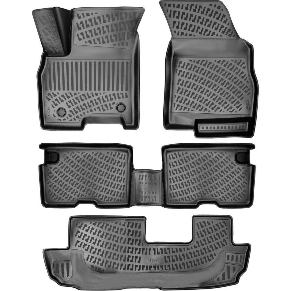 Chery Tiggo 8 Pro 2020 Sonrası 7 Koltuklu | Excellent Paket 3D Araca Özel Havuzlu Paspas Bmy