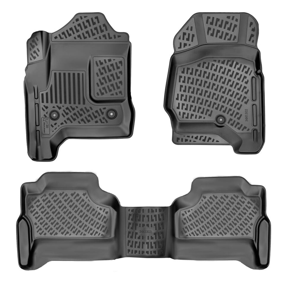 Chevrolet Silverado 2500-3500 Hd Crew Cab/halı Zemin 2015-2019 3D Araca Özel Havuzlu Paspas Bmy