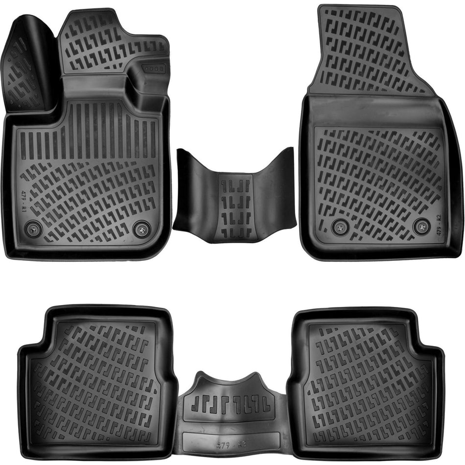 Fiat 500 Elektrikli 2020 Sonrası 3D Araca Özel Havuzlu Paspas Bmy