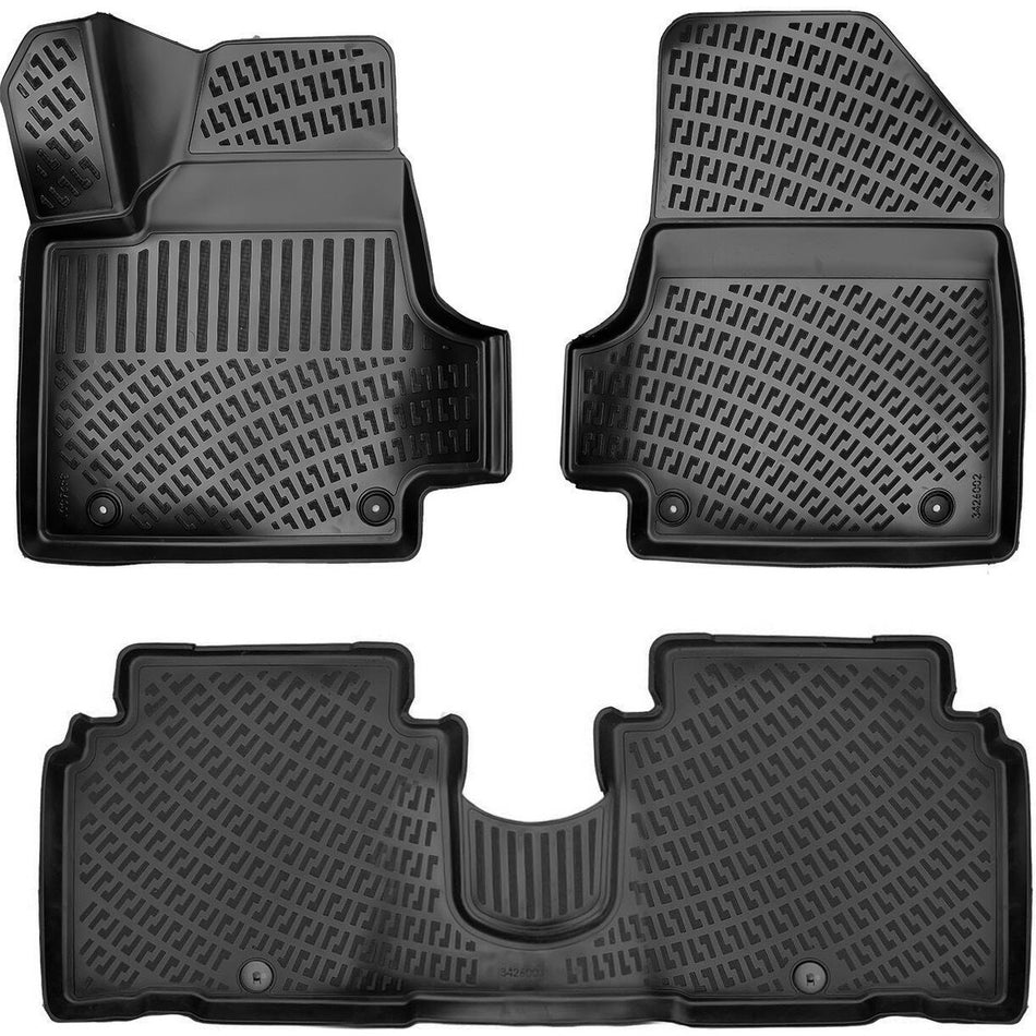 Hyundai Ioniq 5 Elektrikli 2021 Sonrası | Konsol Ön Tarafta 3D Araca Özel Havuzlu Paspas Bmy