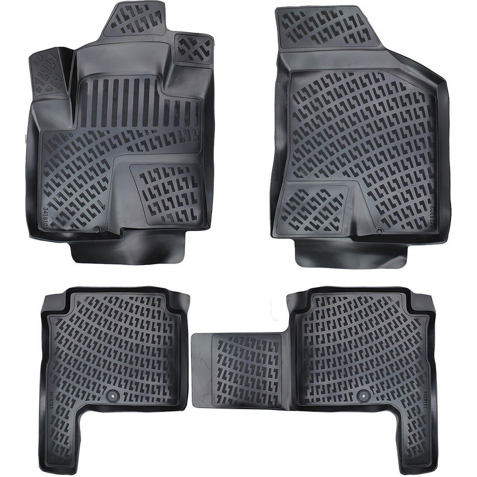 Hyundai Santa Fe 2006-2012 | 7 Koltuklu - Siyah 3D Araca Özel Havuzlu Paspas Bmy