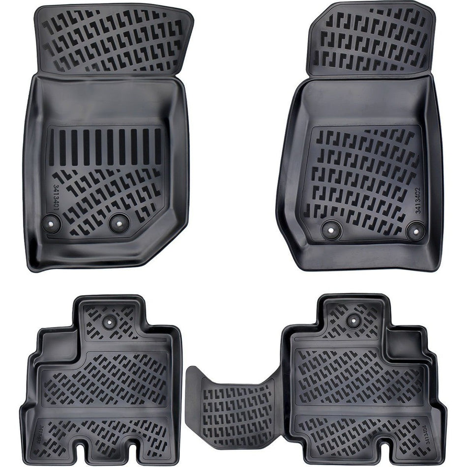 Jeep Wrangler Jk 4 Kapı 2006-2018 3D Araca Özel Havuzlu Paspas Bmy