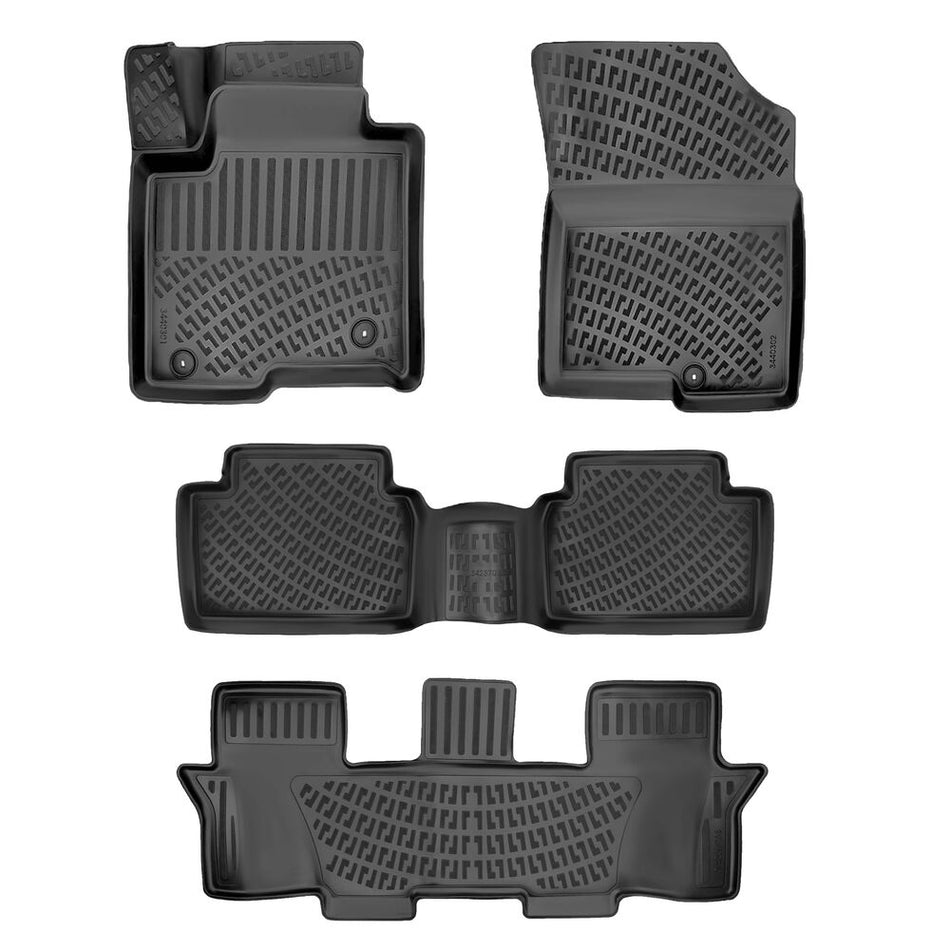 Kia Sorento Hibrit 7 Koltuklu 2021 Sonrası 3D Araca Özel Havuzlu Paspas Bmy