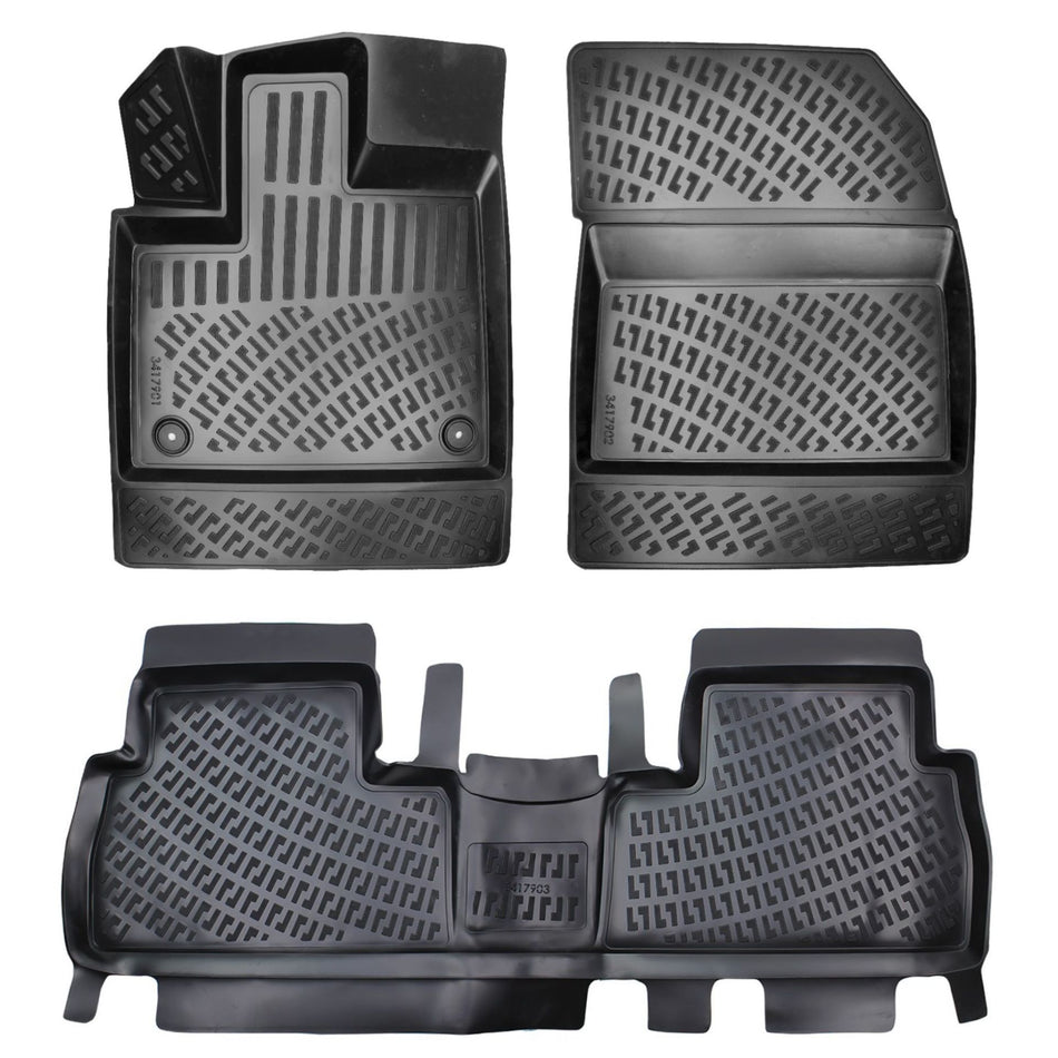 Opel Combo 2019 Sonrası (Katlanamayan Ön Yolcu Koltuğu) 3D Araca Özel Havuzlu Paspas Bmy